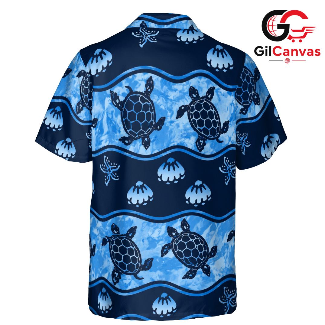 Colorful Sea Turtle Beach Shirt, Unisex Summer Wear For Tropical Vacations