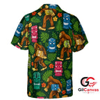 Colorful Tiki Hawaiian Shirt Perfect For Summer Parties Unisex Fun Apparel