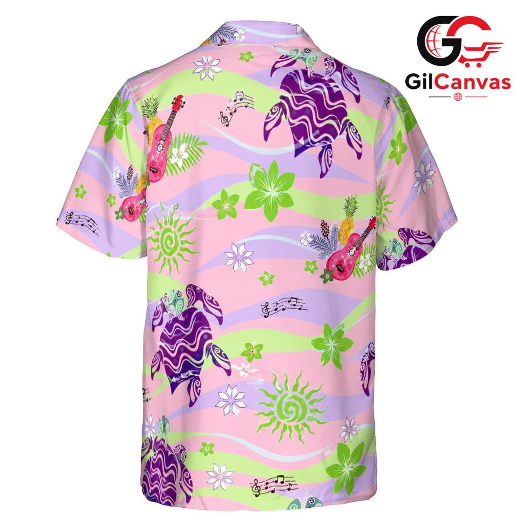 Colorful Turtle Floral Shirt Men, The Perfect Summer Vibe For Beach Parties