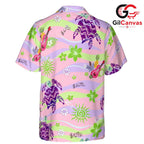 Colorful Turtle Floral Shirt Men, The Perfect Summer Vibe For Beach Parties