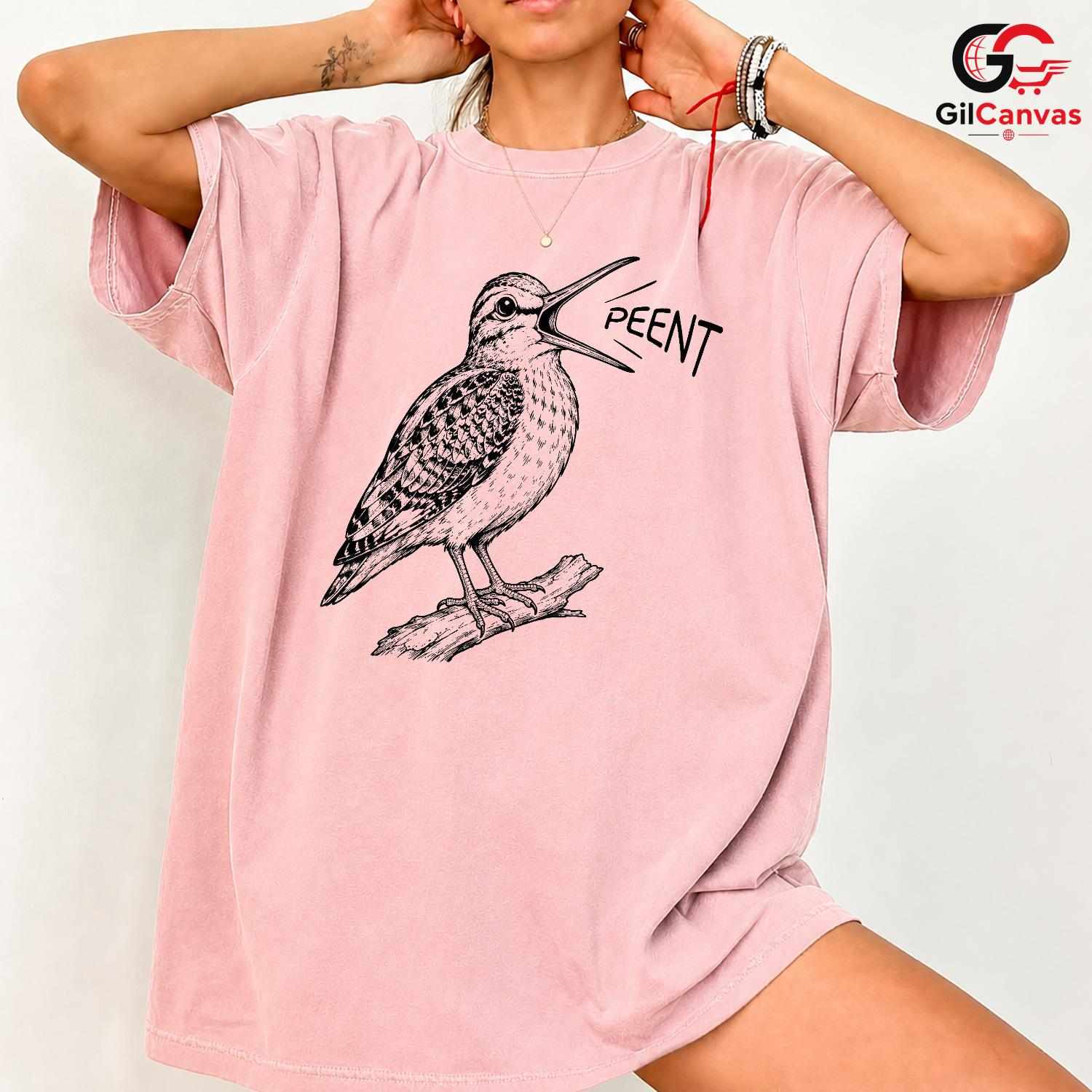 Custom Bird Illustration T-Shirt Nature Watcher Unique Unisex Gift Apparel