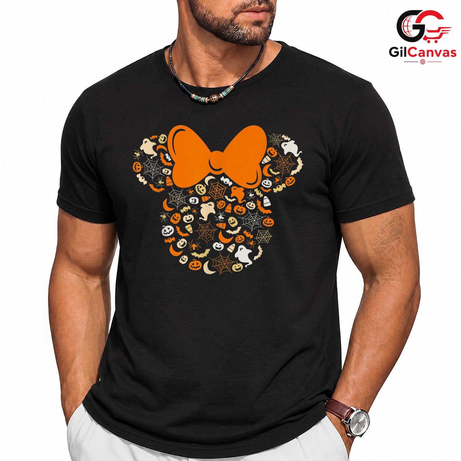 Cute Cartoon Mouse Fall T-Shirt Unisex Fun Halloween Celebration Gift For Kids