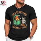 Cute Colorful Raccoon T-Shirt Unisex Festive Party Environment Lover Graphic Tee