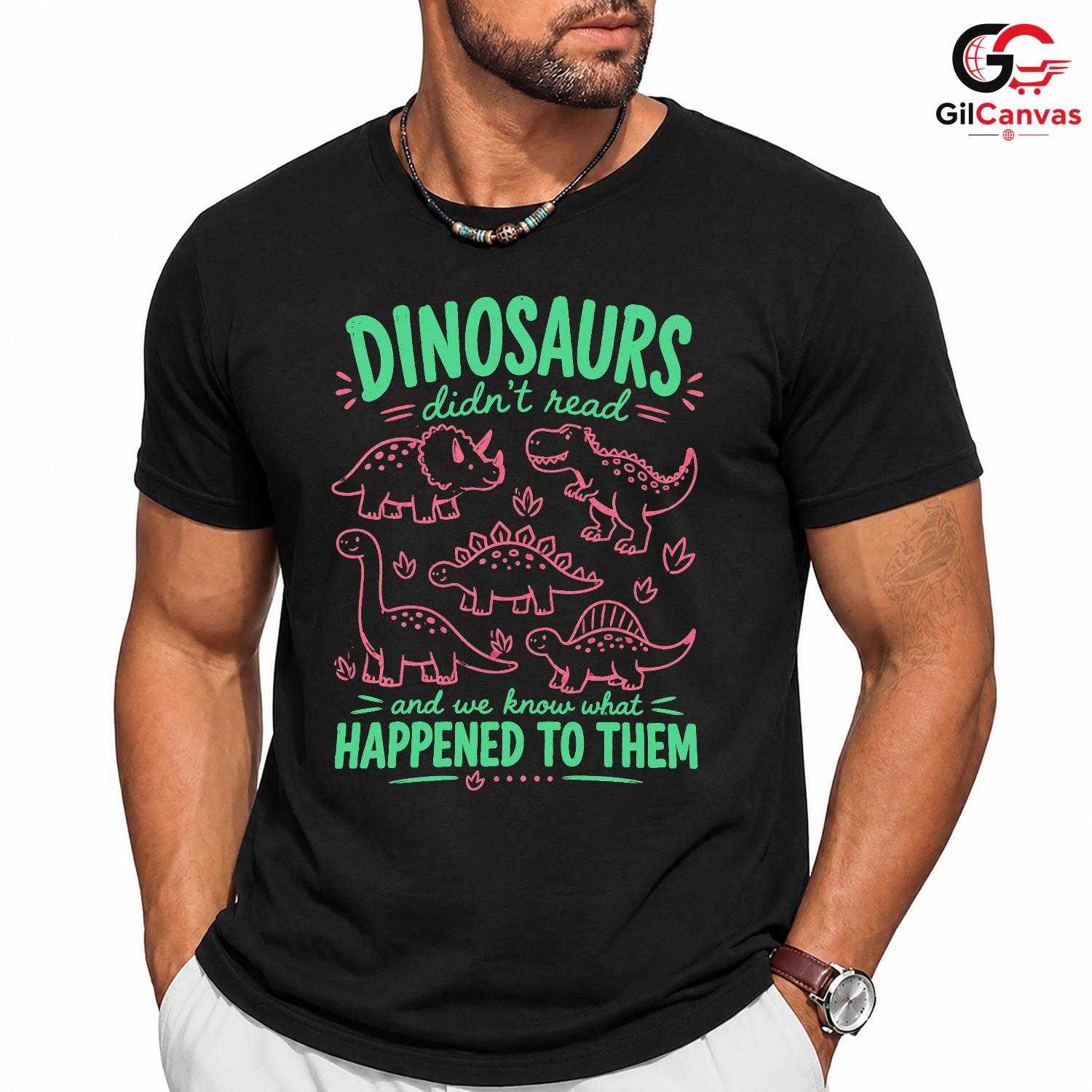 Cute Dinosaur Art Kids T-Shirt Fun Birthday Party Unisex Graphic Apparel
