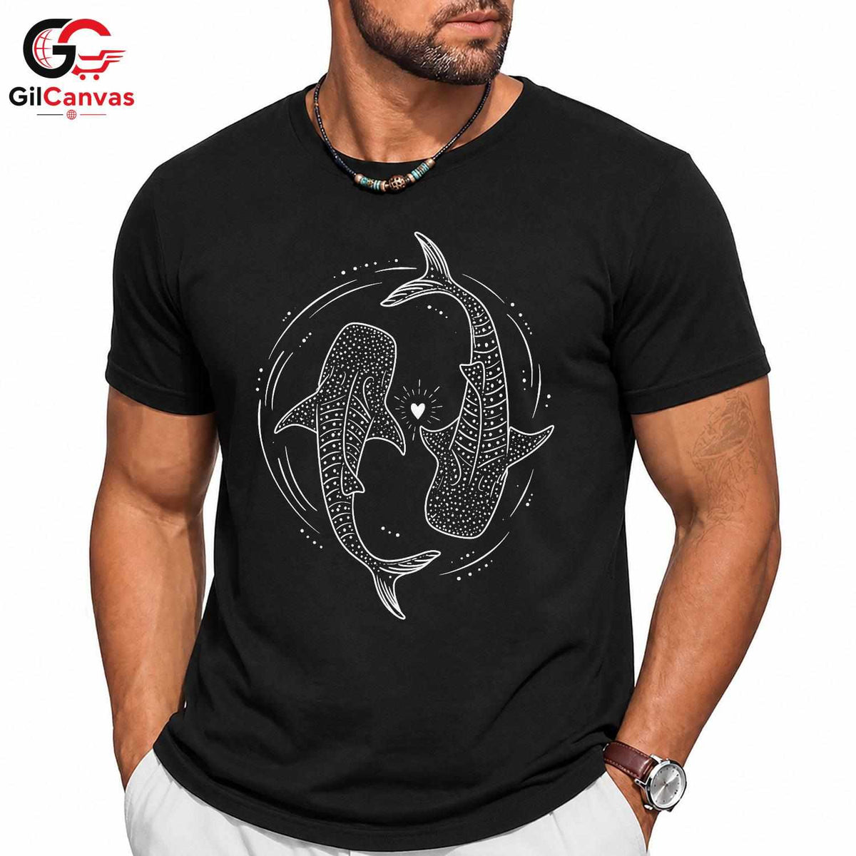 Cute Ocean Lover Shark T-Shirt Men Women Perfect Gift Occasion Marine Graphic