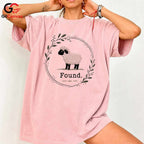 Cute Sheep Found T-Shirt Spring Celebration Custom Unisex Graphic Tee Gift