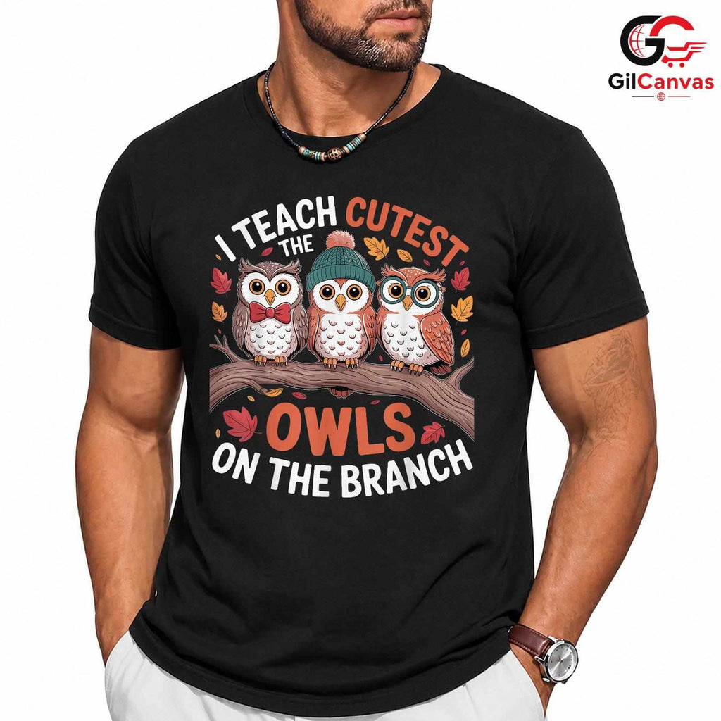 Cute Teacher Owl Fall T-Shirt Unisex Fun Autumn School Event Perfect Gift