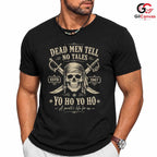 Dead Men Tell No Tales T-Shirt Pirate Skull Halloween Unisex Vintage Graphic Tee