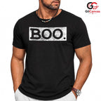 Distressed Boo Ghostly Text T-Shirt Unisex Spooky Fall Party Costume For All