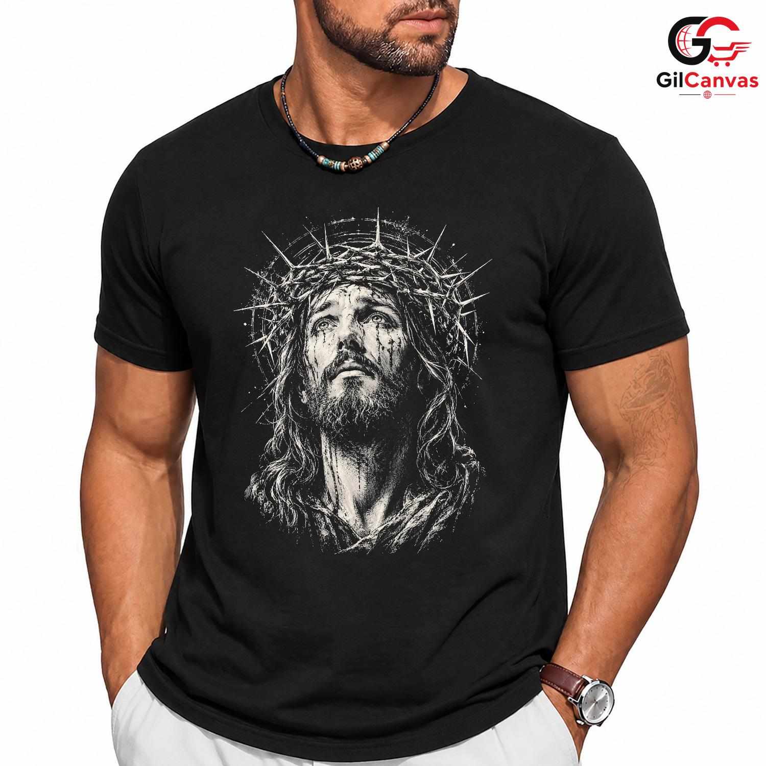 Easter Christ Portrait Shirt Faith Based Religious Apparel Men Women Apparel