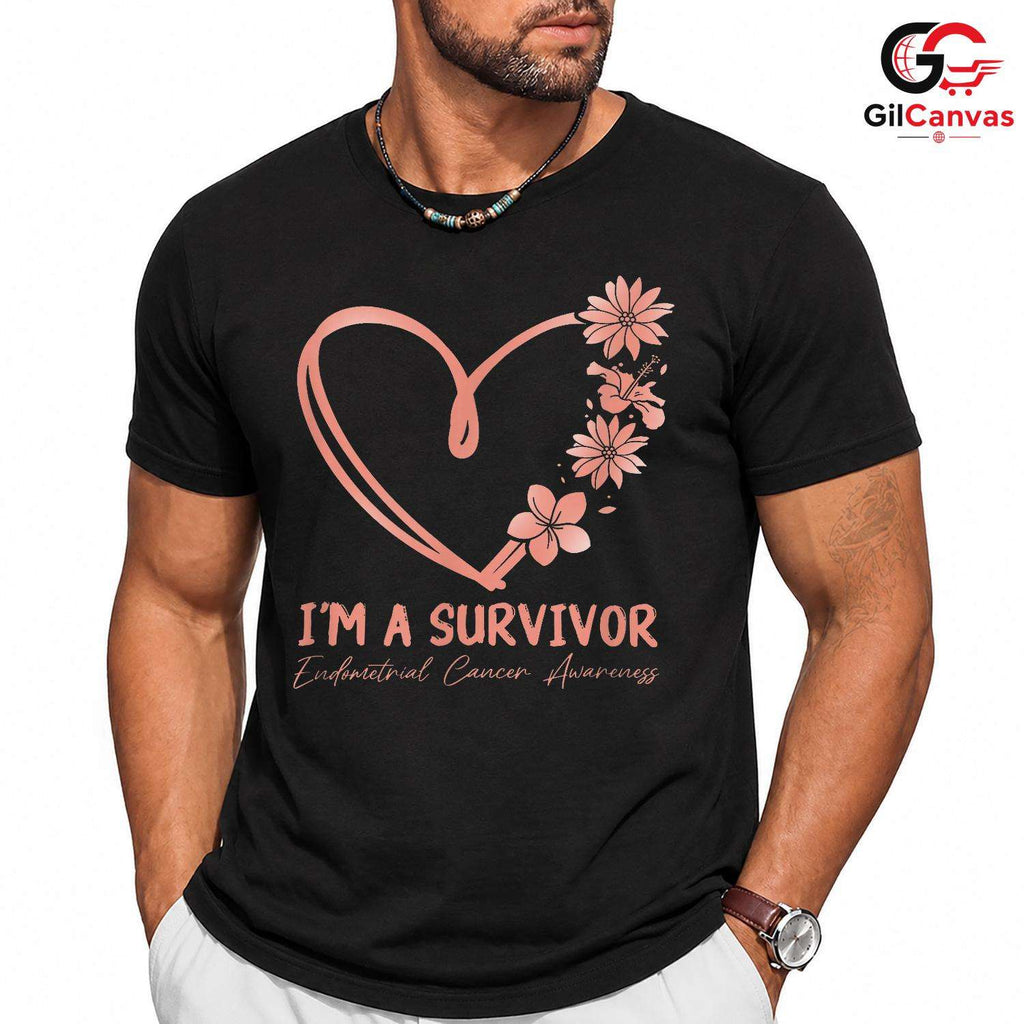 Endometrial Cancer Ribbon Tee Unisex Survivor Support Event Gift For Women