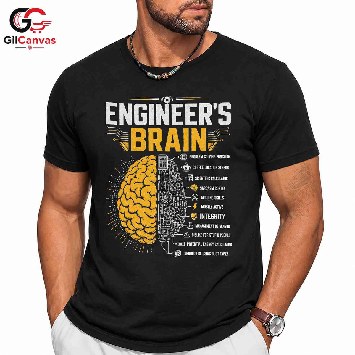 Engineer Brain Science T-Shirt Unisex Gift For Engineering Lovers Graphic Shirt