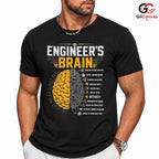 Engineer Brain Science T-Shirt Unisex Gift For Engineering Lovers Graphic Shirt