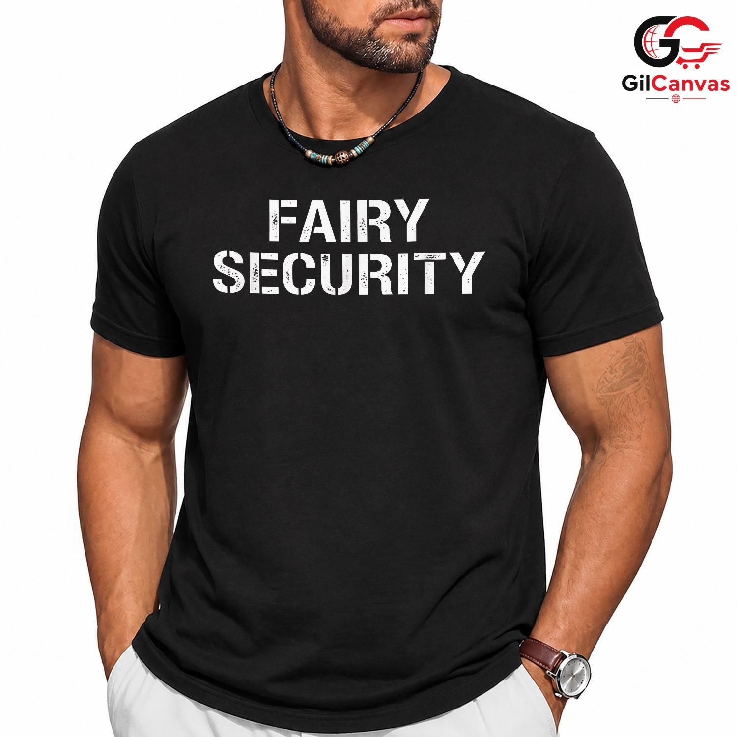 Fairy Security Costume Tee Shirt Unisex Spooky Halloween Party Gift Teens Adults