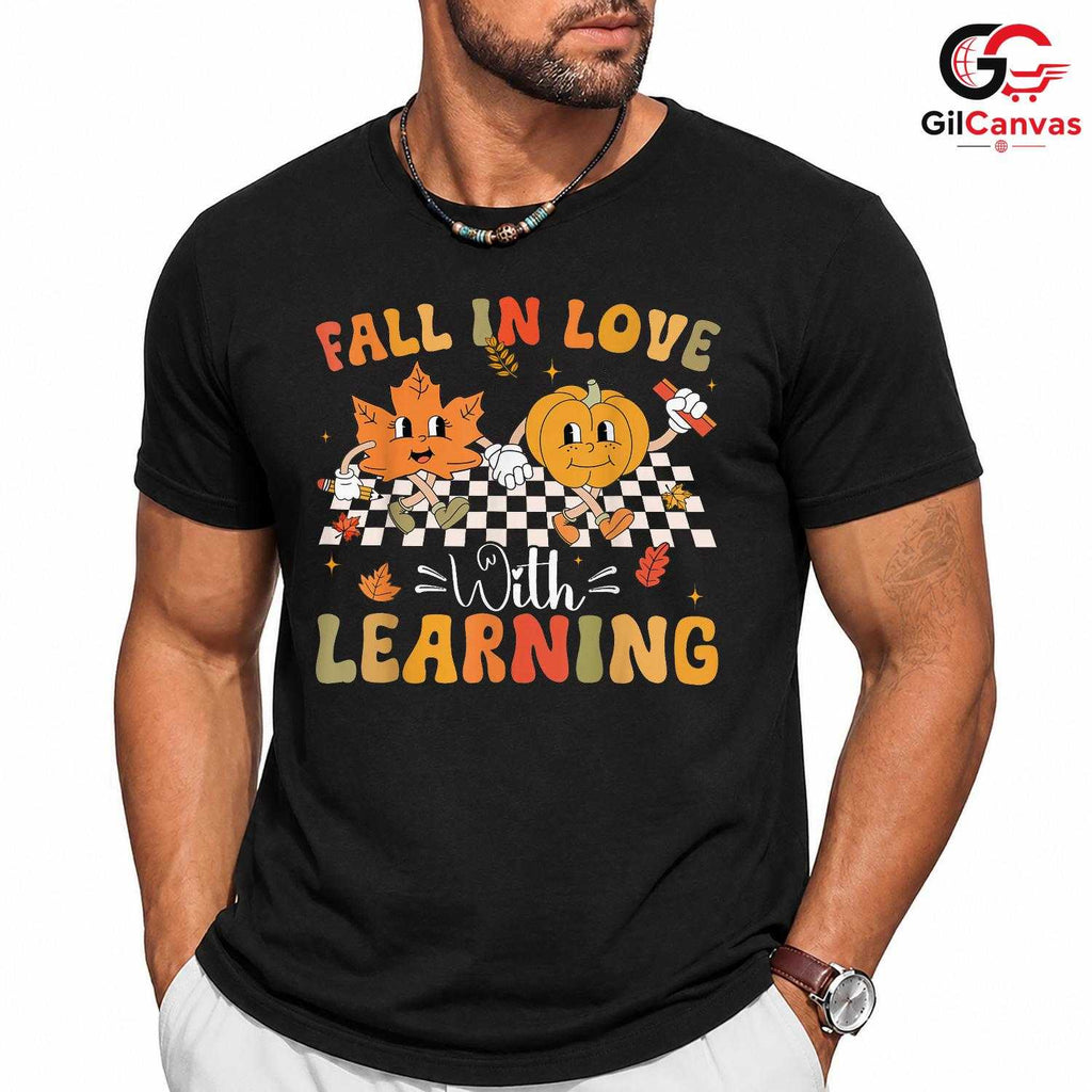 Fall Learning Character T-Shirt Unisex Cute Autumn Educational Gift For Kids