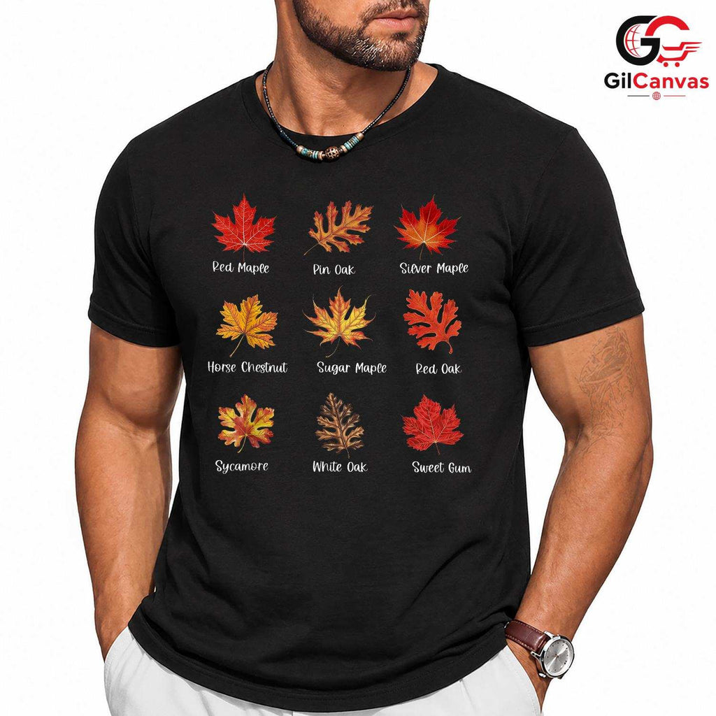 Fall Leaves Nature Season Tee Unisex Perfect Cozy Autumn Gift For All Ages