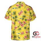 Flamingo Party Hawaiian Shirt For Unisex Summer Beach Tropical Floral Print