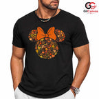 Floral Cartoon Mouse T-Shirt Unisex Cute Fall Celebration Gift Idea For Kids