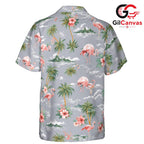 Floral Flamingo Tropical Shirt, Premium Mens Apparel For Summer Vacations