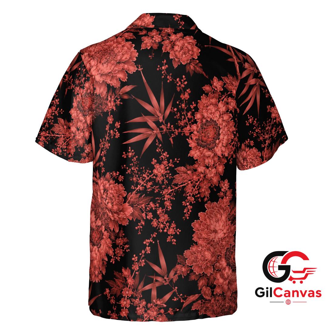 Floral Print Men Hawaiian Shirt Summer Party Casual Style Comfortable Fits