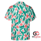 Floral Print Tee Hawaiian Shirt Summer Beachwear Women Tropical Vibes Fun