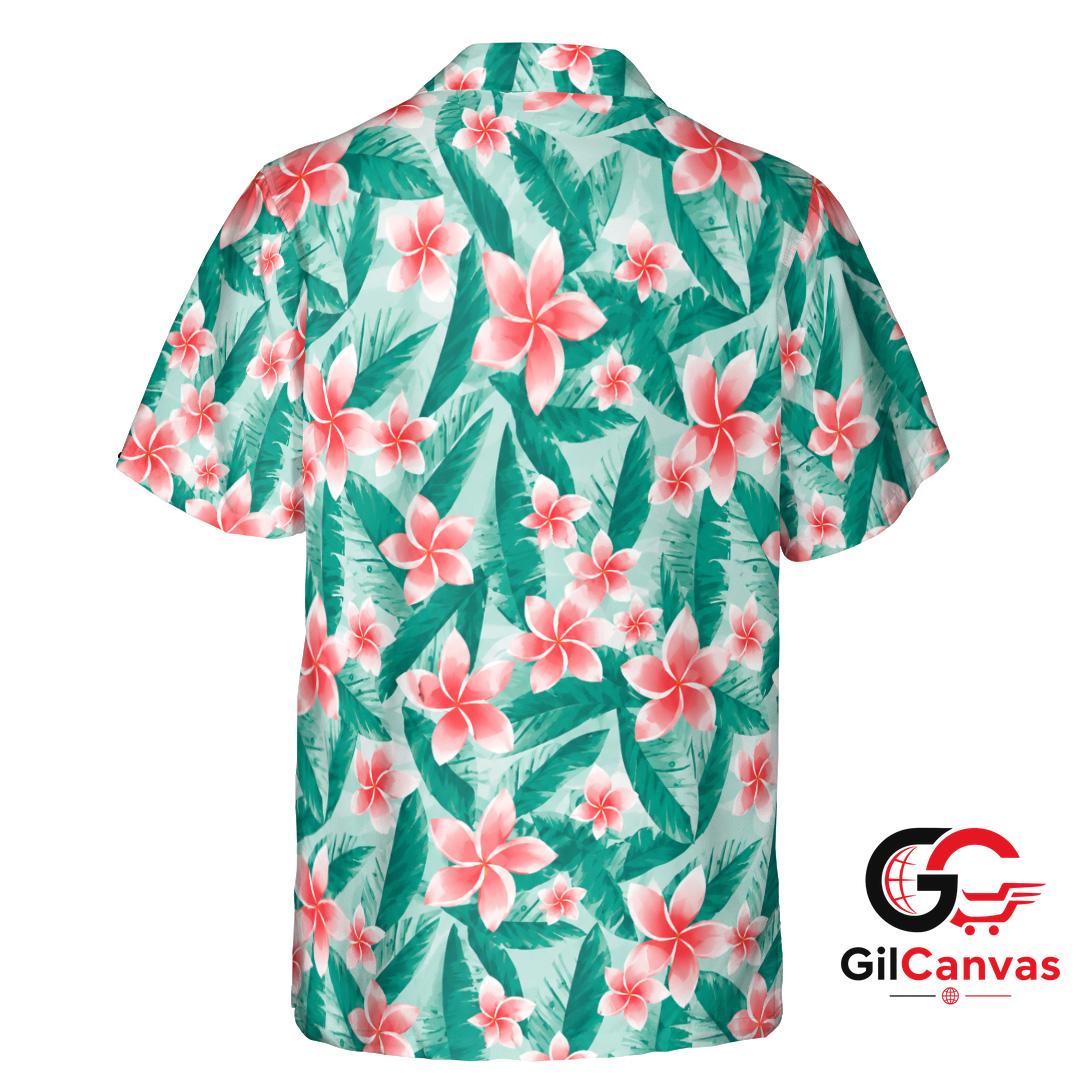 Floral Print Tee Hawaiian Shirt Summer Beachwear Women Tropical Vibes Fun