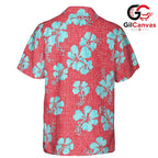 Floral Tropical Hawaiian Shirt, Unisex Beach Outfit for Summer Vacations
