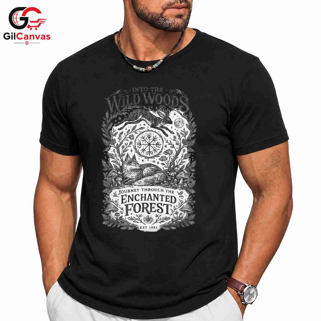 Forest Animal T-Shirt Men Women Outdoor Enthusiast Nature Graphic Apparel Tee
