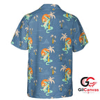 Fun Dinosaur Tee Hawaiian Shirt For Summer Parties Unisex Tropical Outfit