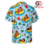 Fun Sloth Relaxed Fit Shirt, Unisex Beachwear for Summer Vacation Trips