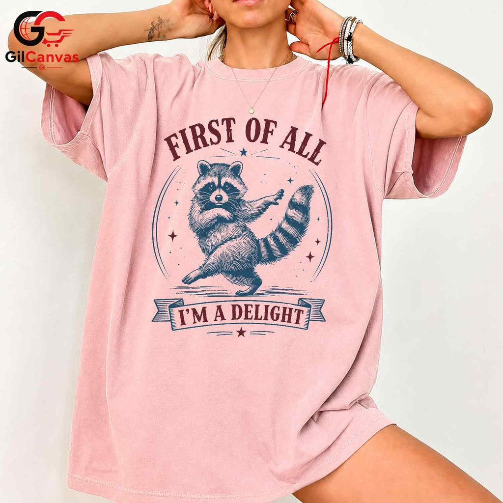 Funny Dancing Raccoon T-Shirt Unisex Animal Lover Seasonal Cute Graphic Gift Tee