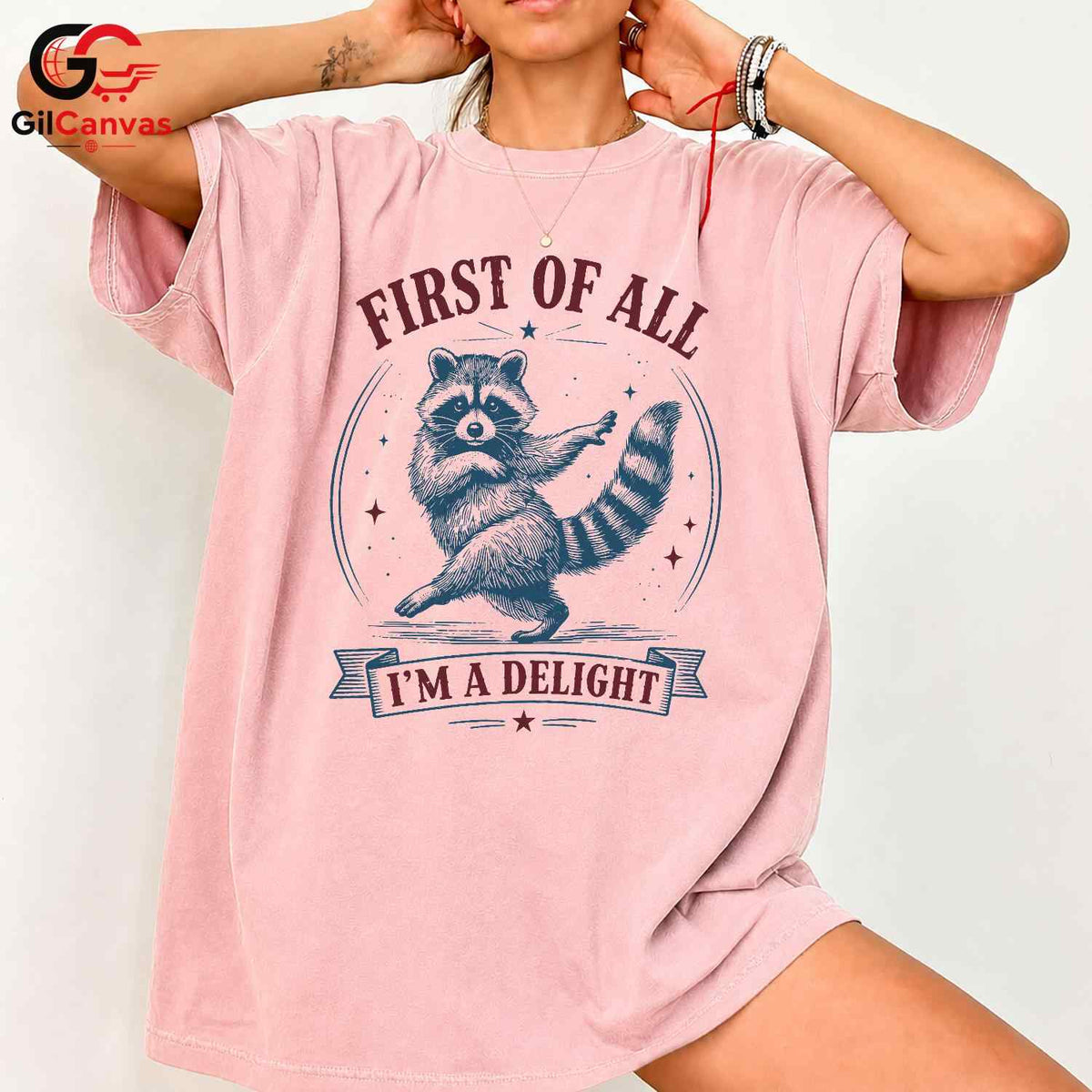 Funny Dancing Raccoon T-Shirt Unisex Animal Lover Seasonal Cute Graphic Gift Tee
