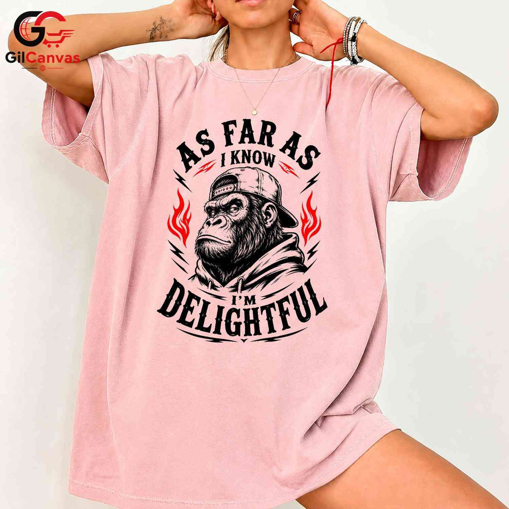 Funny Gorilla Graphic T-Shirt Unisex Birthday Celebration Primate Lover Fun Tee