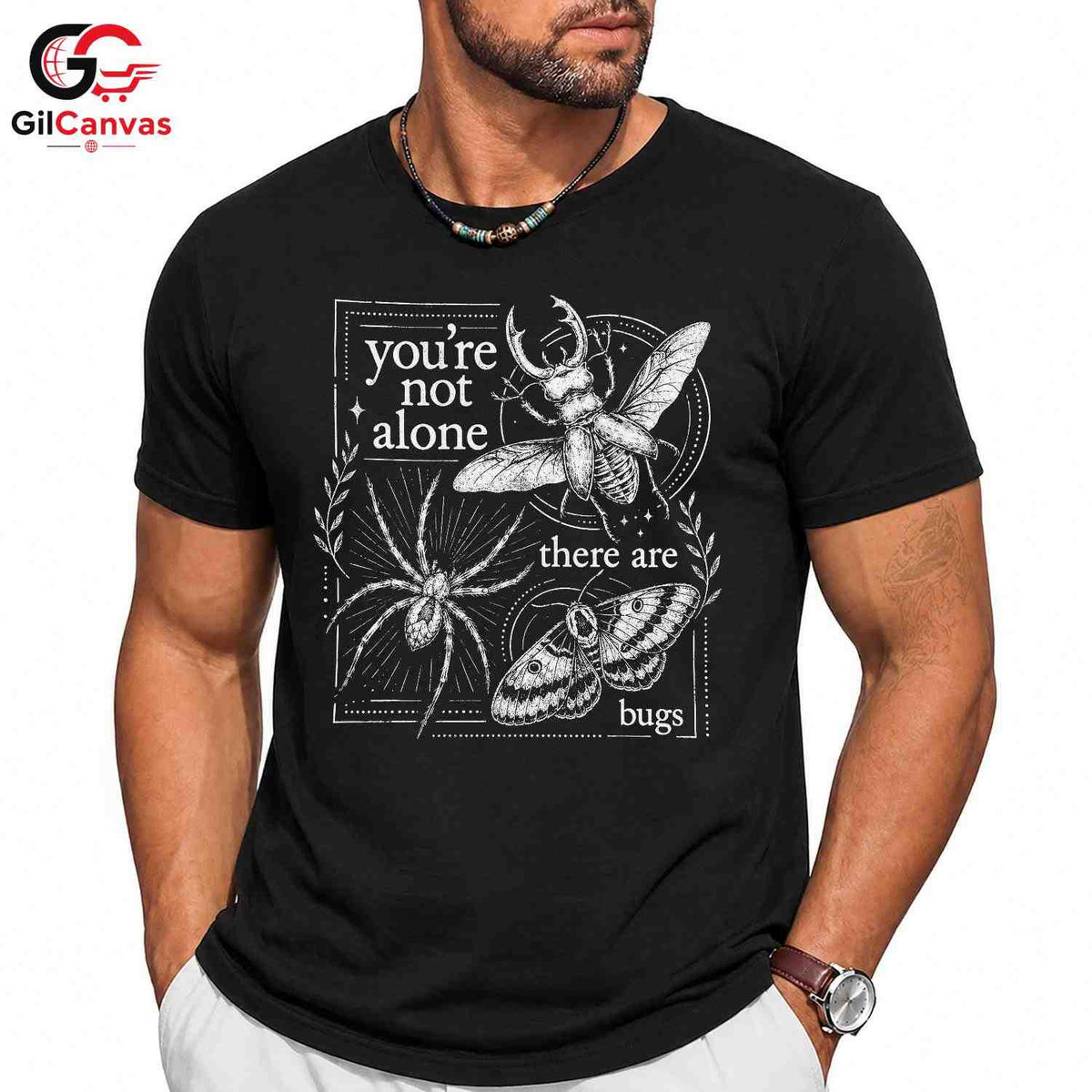 Funny Insect Nature T-Shirt Unisex Spider Moth Lover Entomology Graphic Shirt