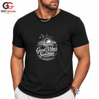 Good Vibes Sunset T-Shirt Summer Beach Trip Relaxation Unisex Graphic Tee