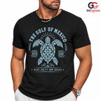 Gulf Of Mexico Turtle T-Shirt Vintage Coastal Beach Unisex Summer Vacation Tee