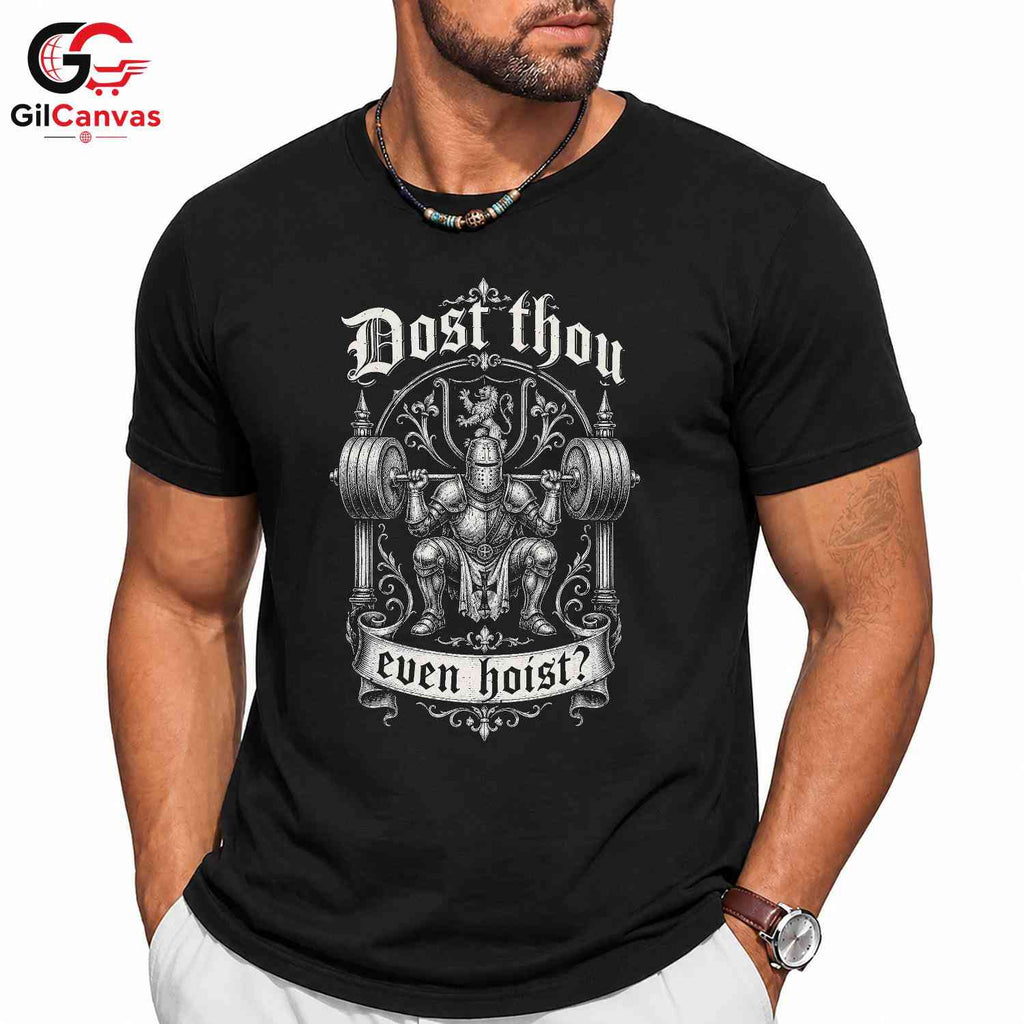 Gym Knight Workout T-Shirt Motivational Humor Custom Design Men Women Apparel
