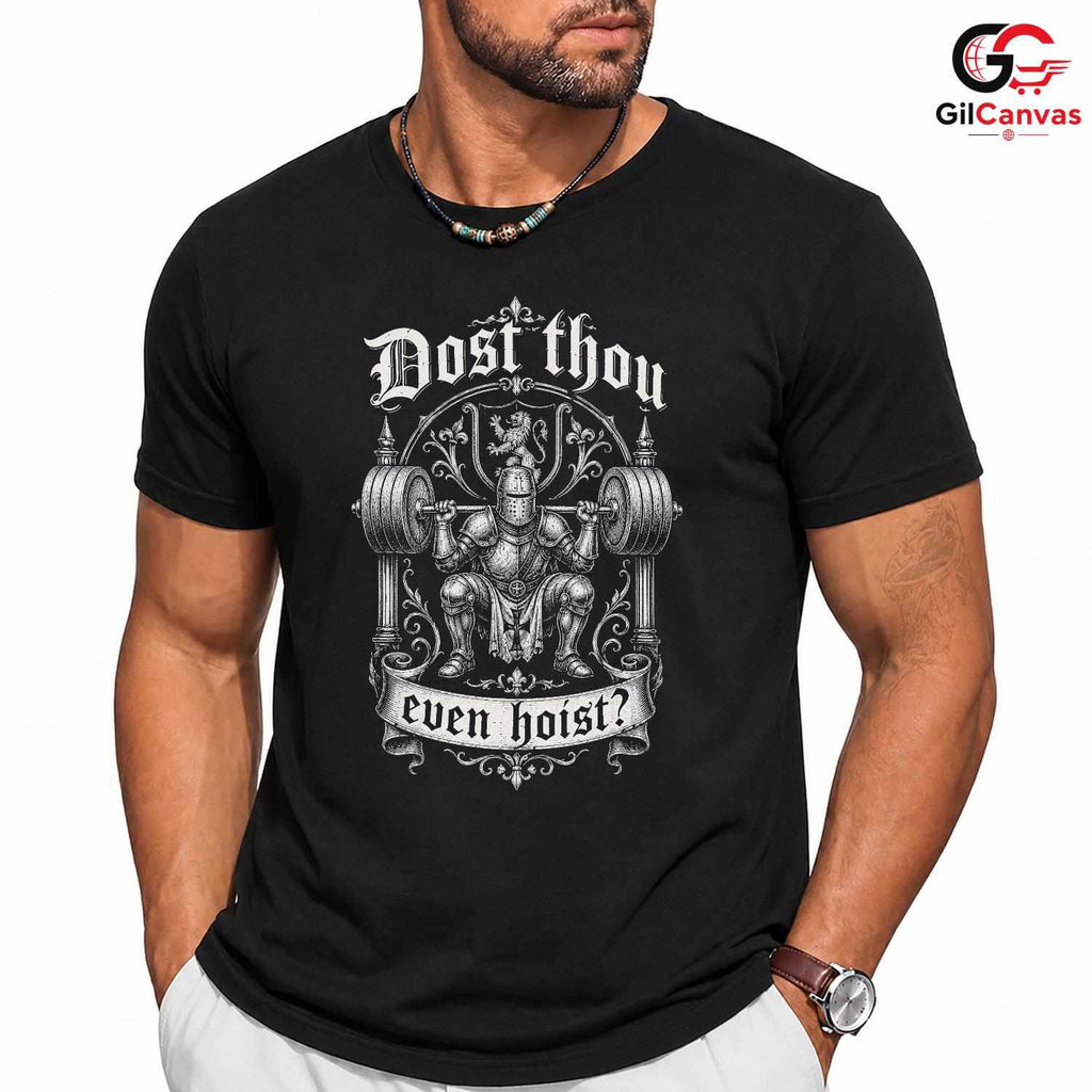 Gym Knight Workout T-Shirt Motivational Humor Custom Design Men Women Apparel
