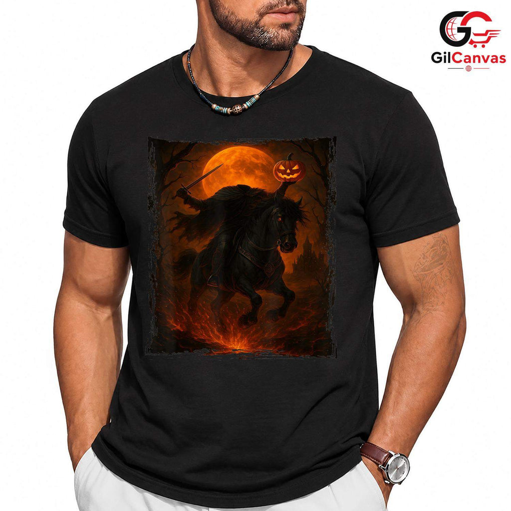 Headless Horseman Spooky T-Shirt Unisex Fun Halloween Gift Idea For Adults