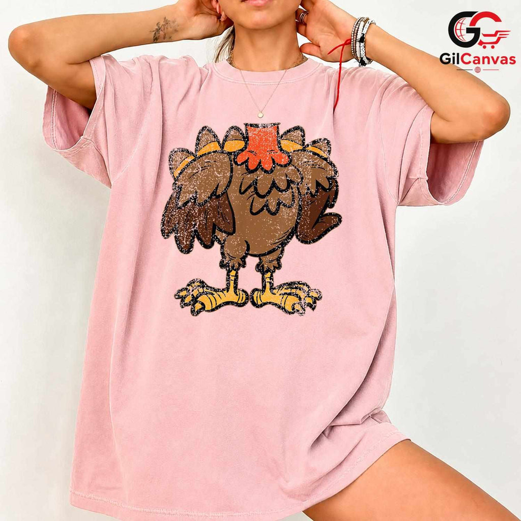Headless Turkey Funny T-Shirt Unisex Vintage Thanksgiving Dinner Gift Family