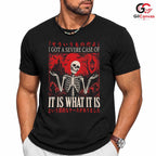 It Is What It Is Skeleton Tee Spooky Gothic Graveyard Unisex Halloween Apparel