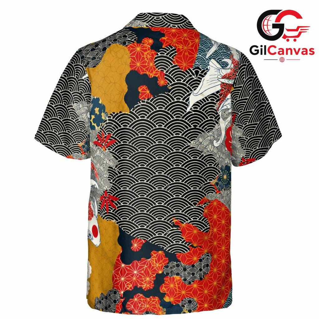 Koi Fish Pattern Hawaiian Tee, Tropical Unisex Beachwear for Summer Events