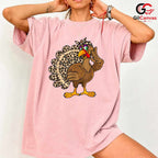 Leopard Print Turkey Fall T-Shirt Unisex Funny Thanksgiving Animal Lover Gift