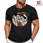 Leopard Print Witch Girl T-Shirt Unisex Spooky Season Costume Gift For Women