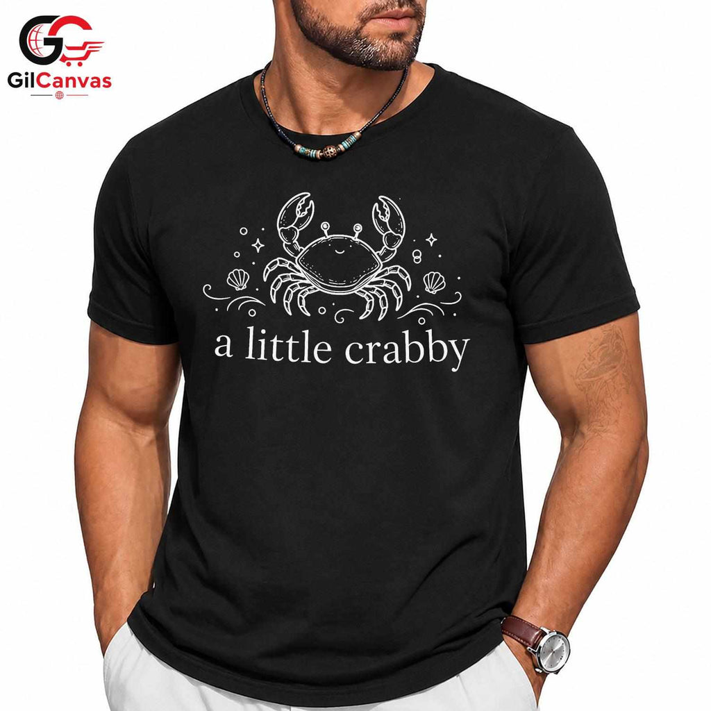 Little Crabby Summer T-Shirt Beach Vacation Humor Women Apparel Unisex Tee