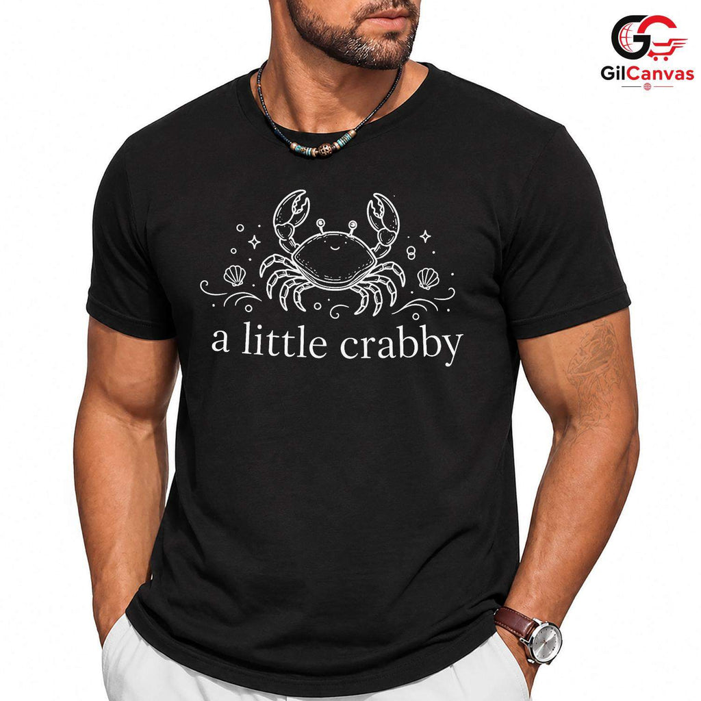 Little Crabby Summer T-Shirt Beach Vacation Humor Women Apparel Unisex Tee