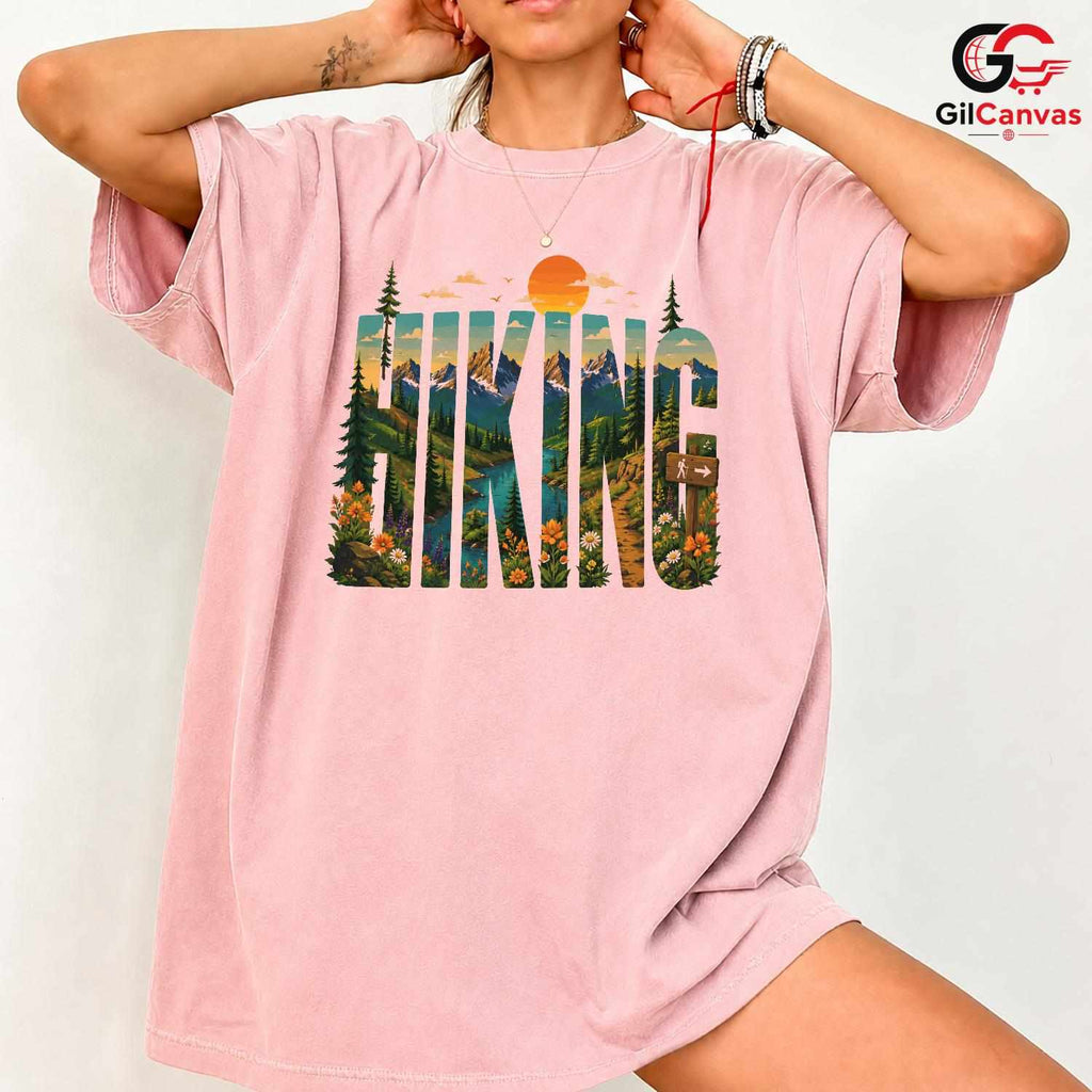 Mountain Hiking Graphic Tee Outdoor Activity Adventure Wear Unisex Gift Idea