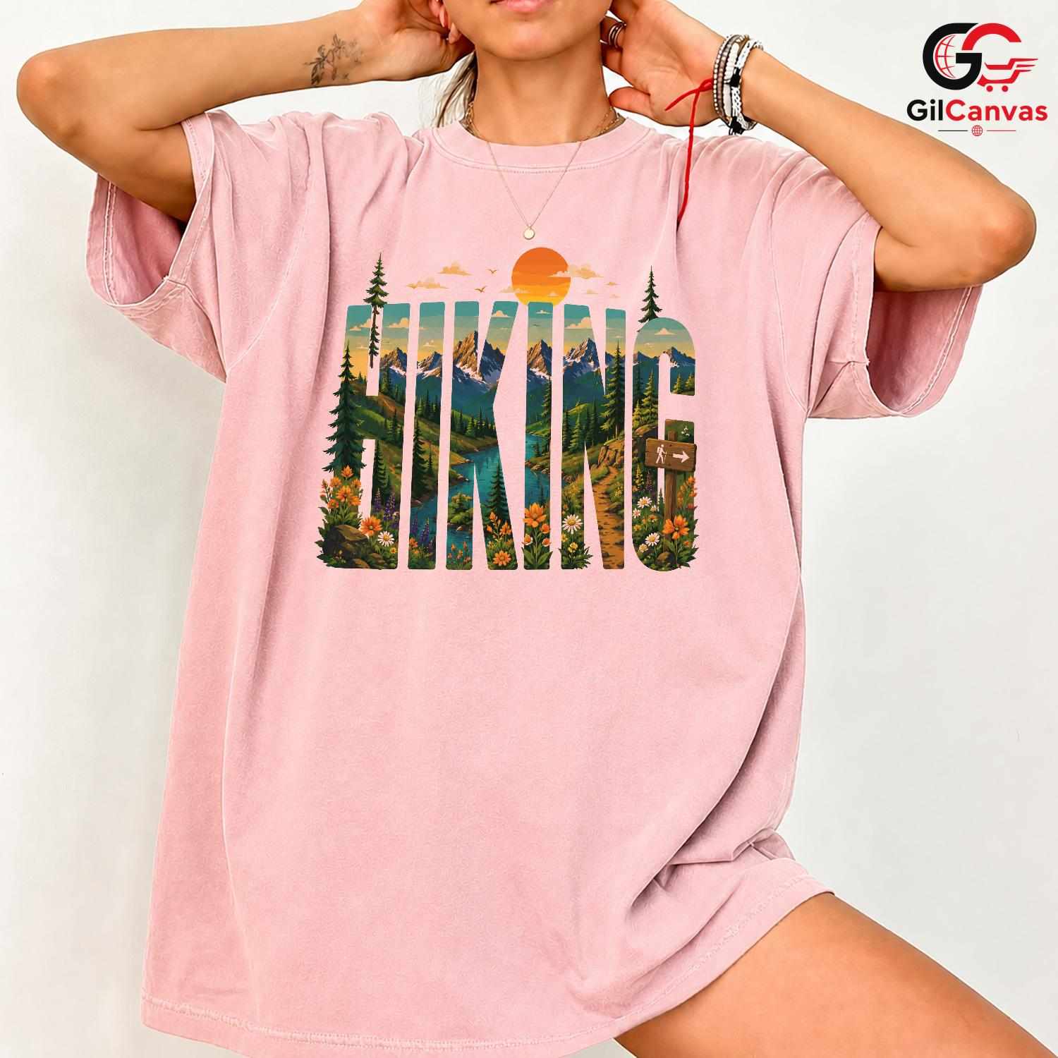Mountain Hiking Graphic Tee Outdoor Activity Adventure Wear Unisex Gift Idea