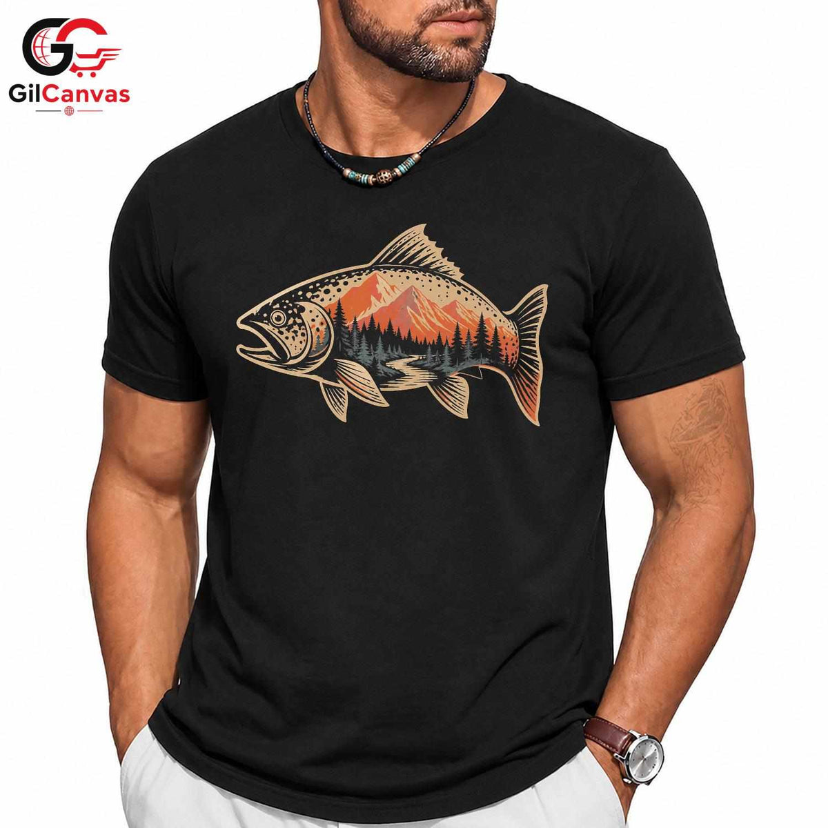 Mountain Trout Fishing Shirt Outdoor Enthusiast Perfect Gear Unisex Apparel