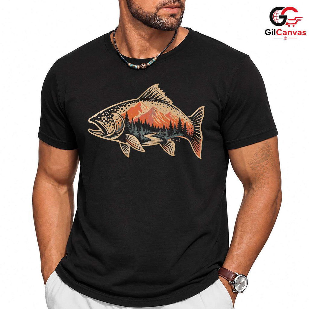 Mountain Trout Fishing Shirt Outdoor Enthusiast Perfect Gear Unisex Apparel